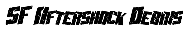 SF Aftershock Debris font preview